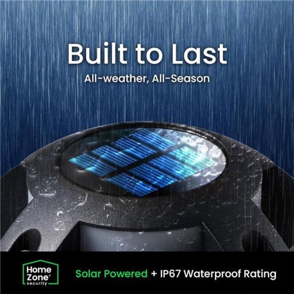 Home Zone Security 4 Packs Solar Deck Light Outdoor 20 Lumens Waterproof - Picture 4 of 7